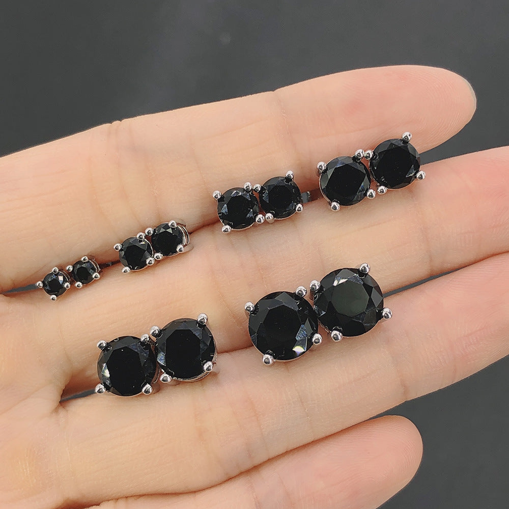 Black Gem Earrings