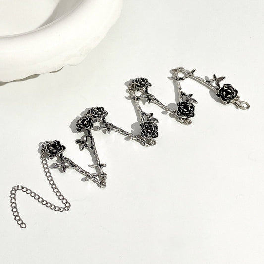 Black Gothic Rose Chain