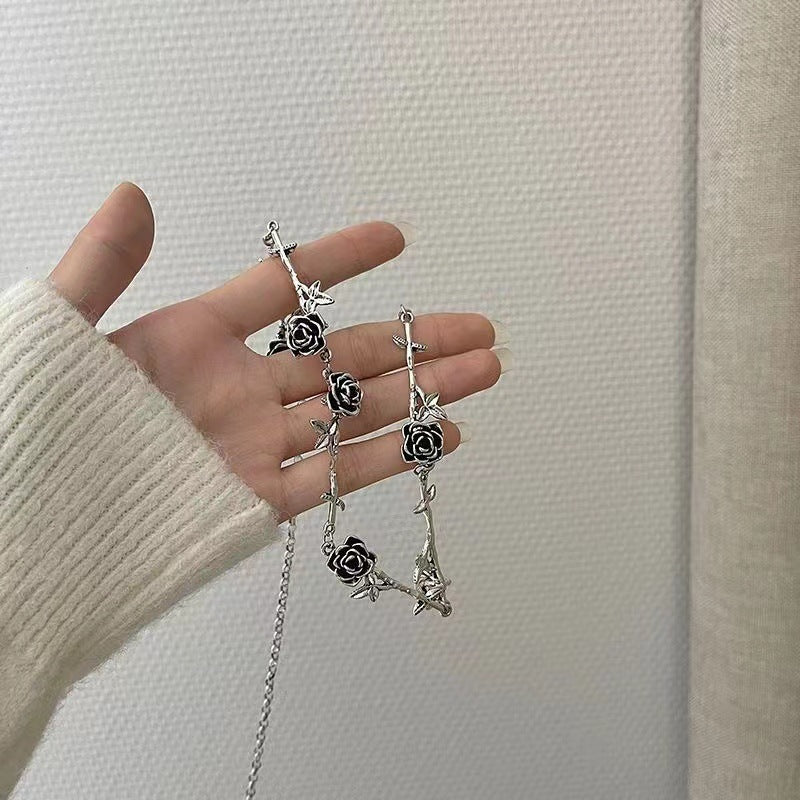 Black Gothic Rose Chain