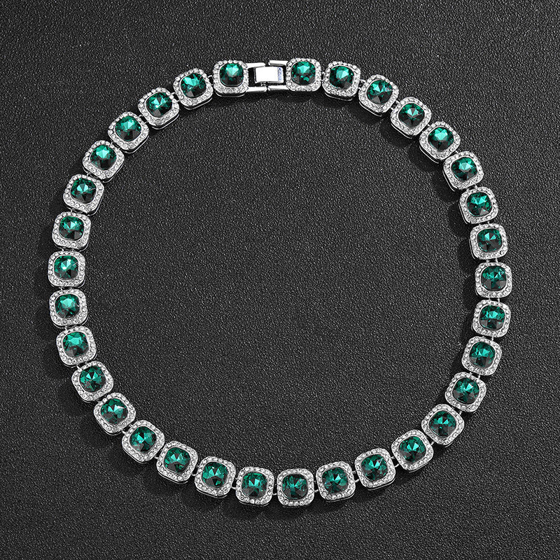 Gemstone Bezel Set Amethyst Tennis Bracelet