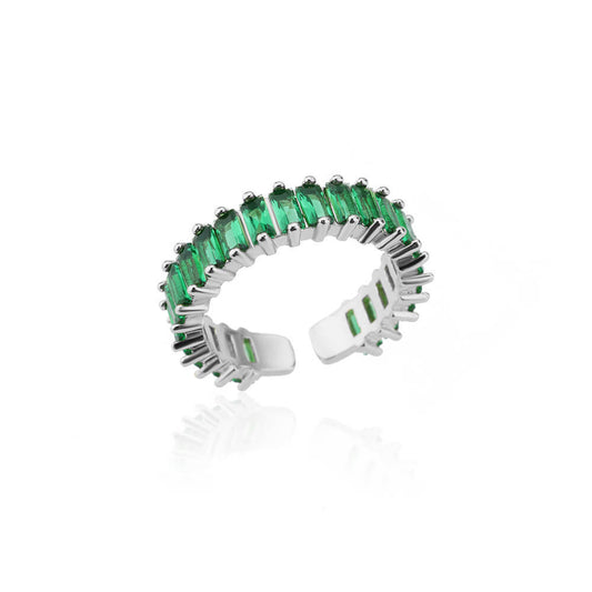Gemstone Bezel Set Tennis Ring