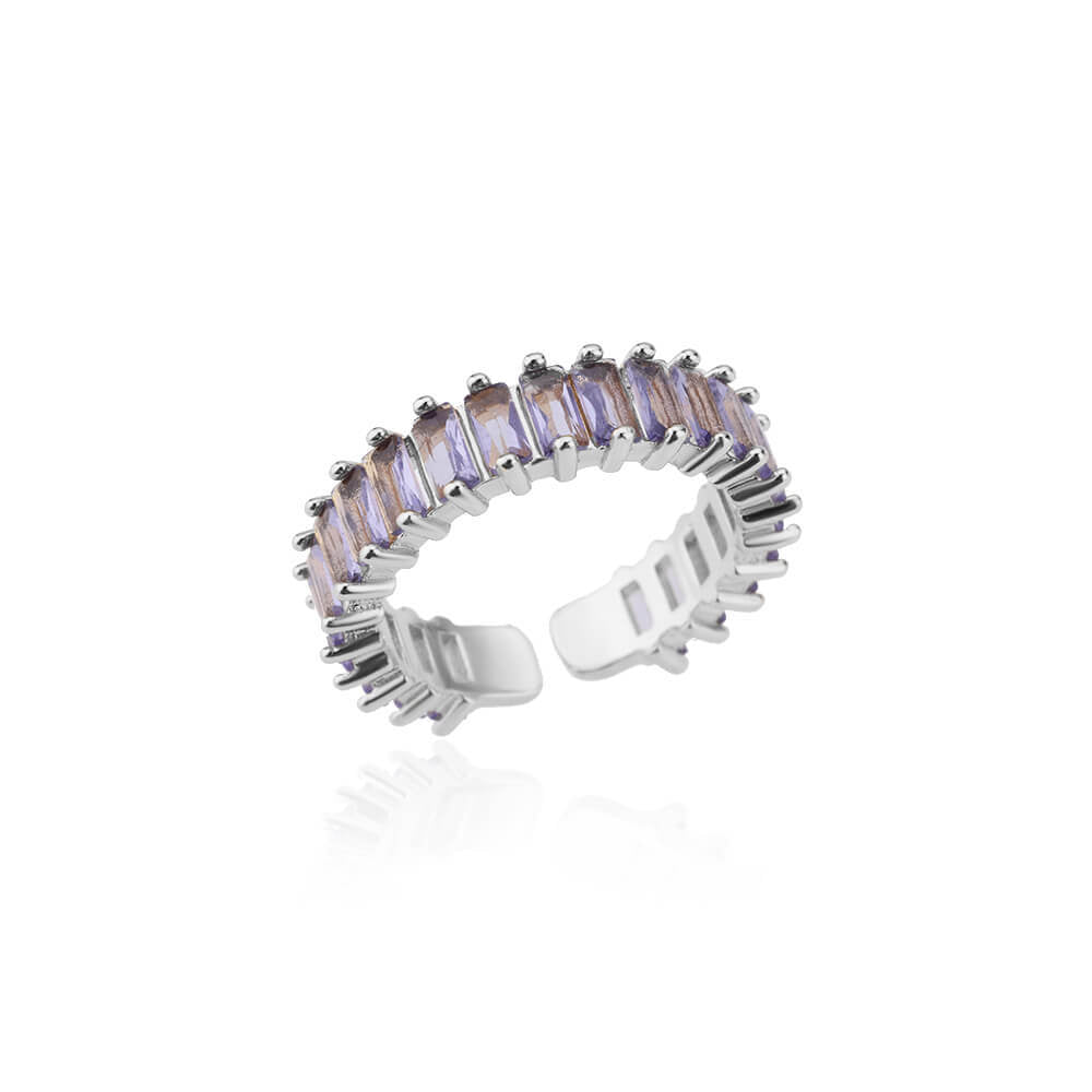 Gemstone Bezel Set Tennis Ring