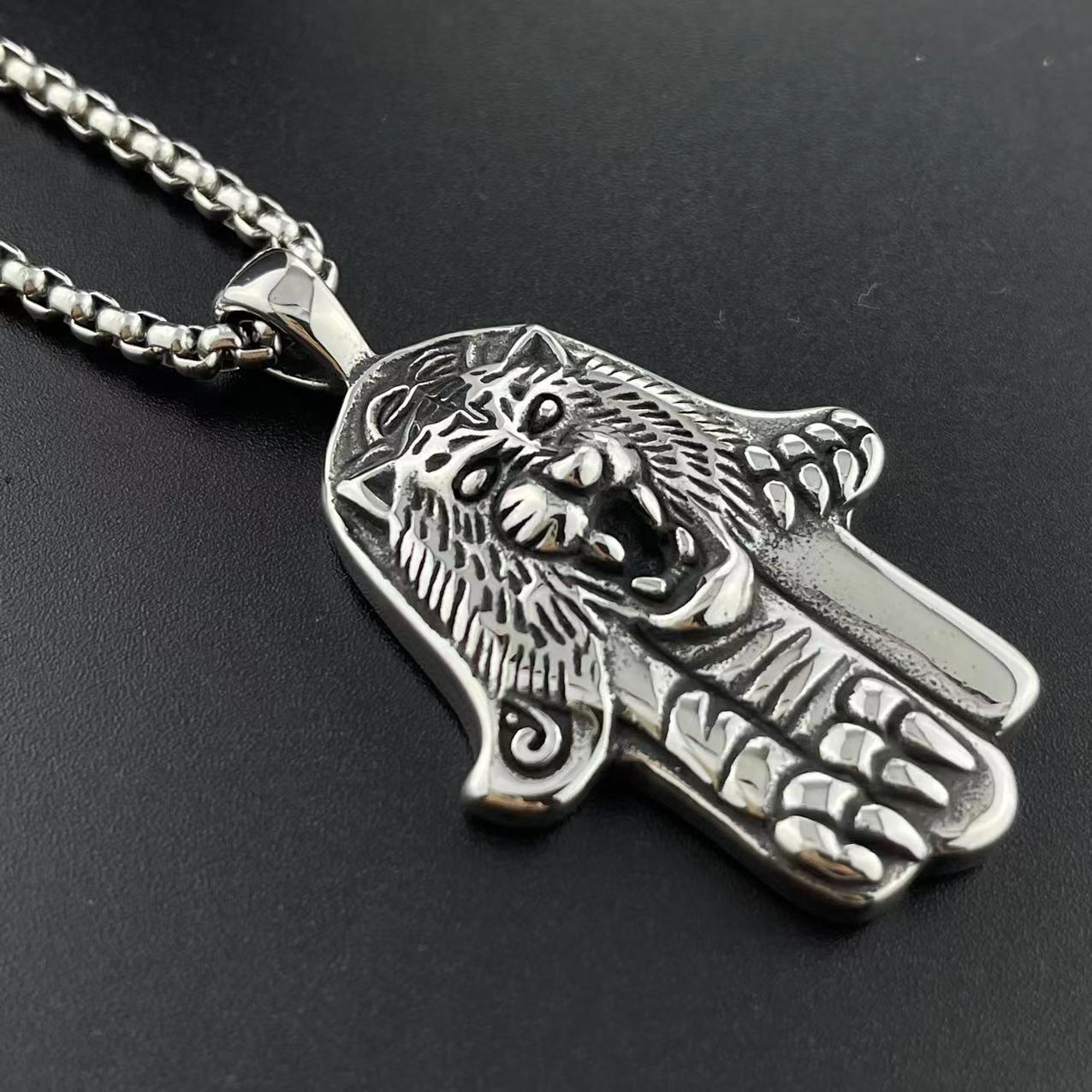 Hamsa Tiger Pendant
