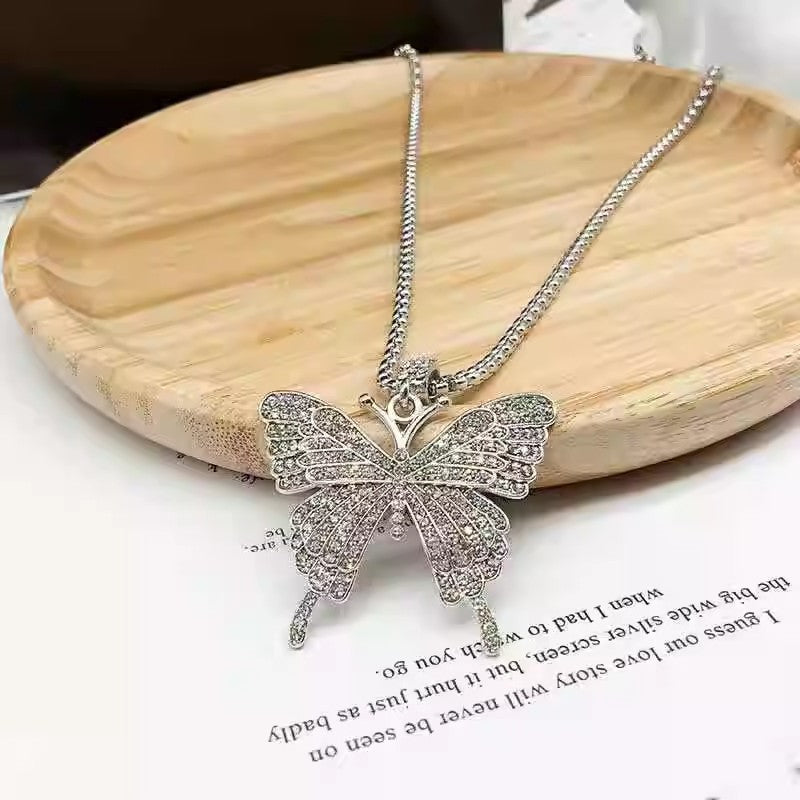 Iced Out Butterfly Pendant