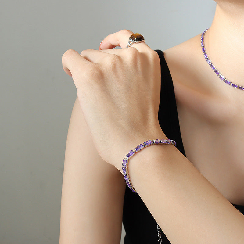 Iced Out Gemstone Tennis Chain