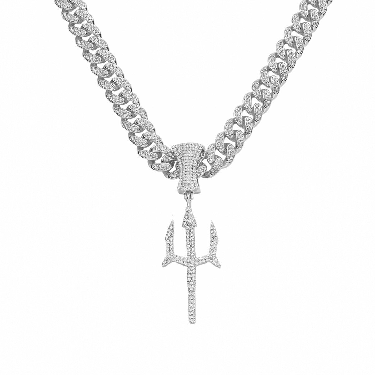 Iced Out Trishul Cuban Link Chain