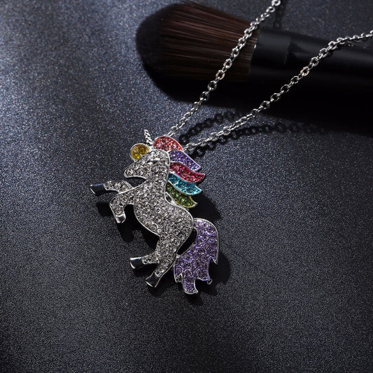 Iced Out Unicorn Pendant
