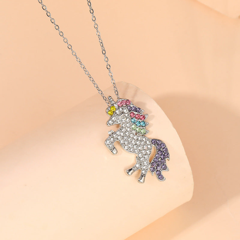 Iced Out Unicorn Pendant