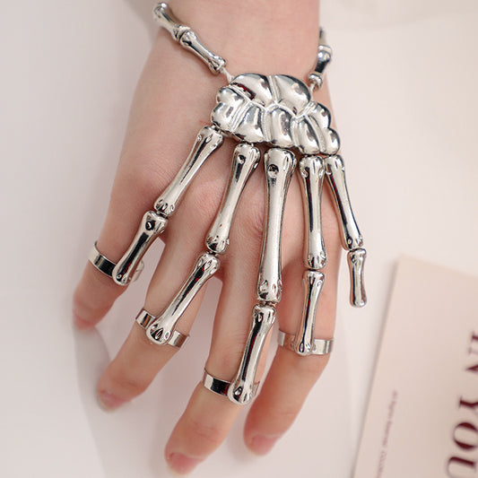 Silver Skeletal Hand Accessory