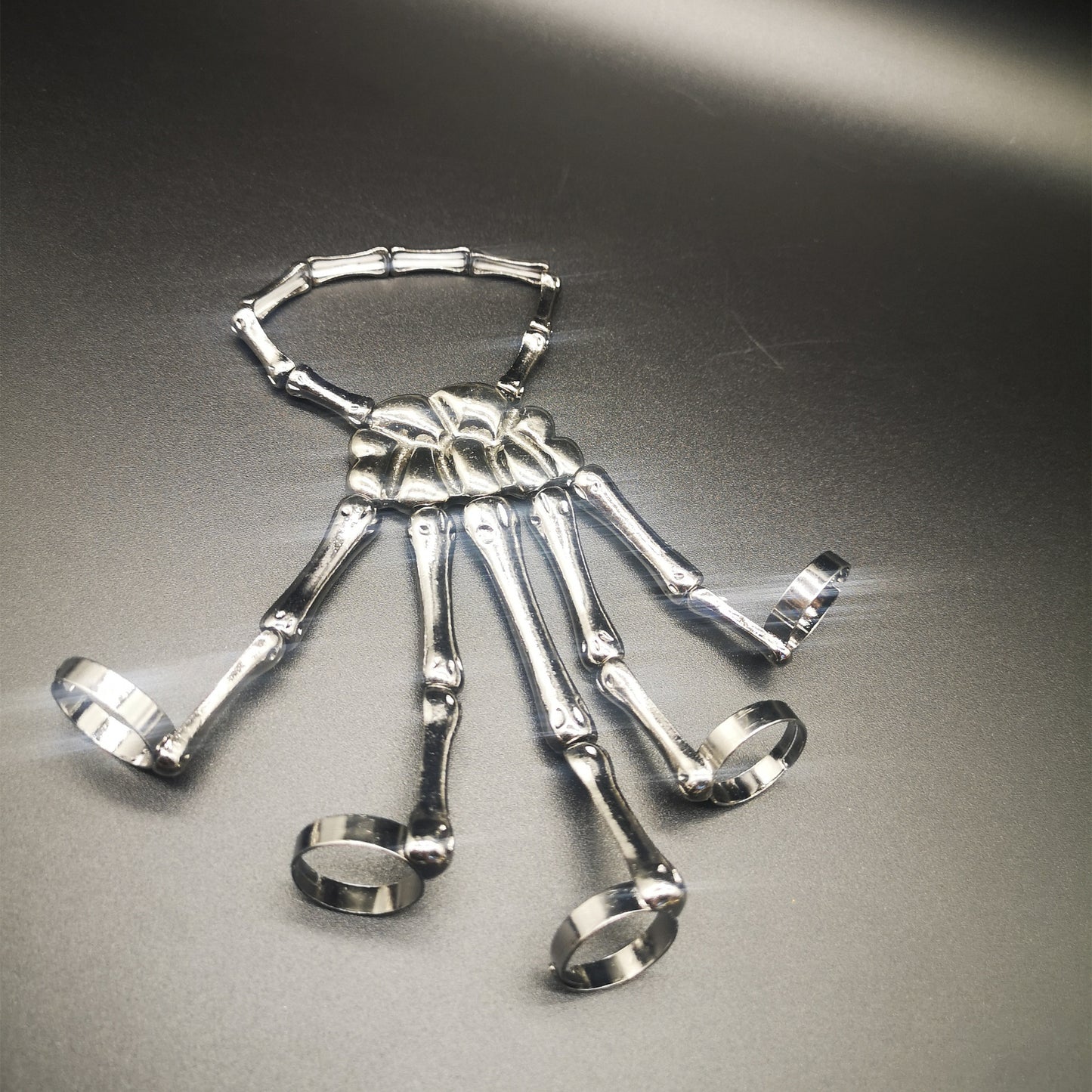 Silver Skeletal Hand Accessory