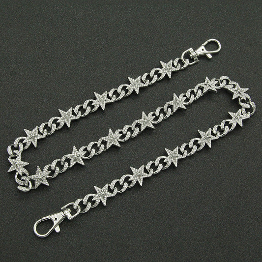 Silver Stars Jean Chain