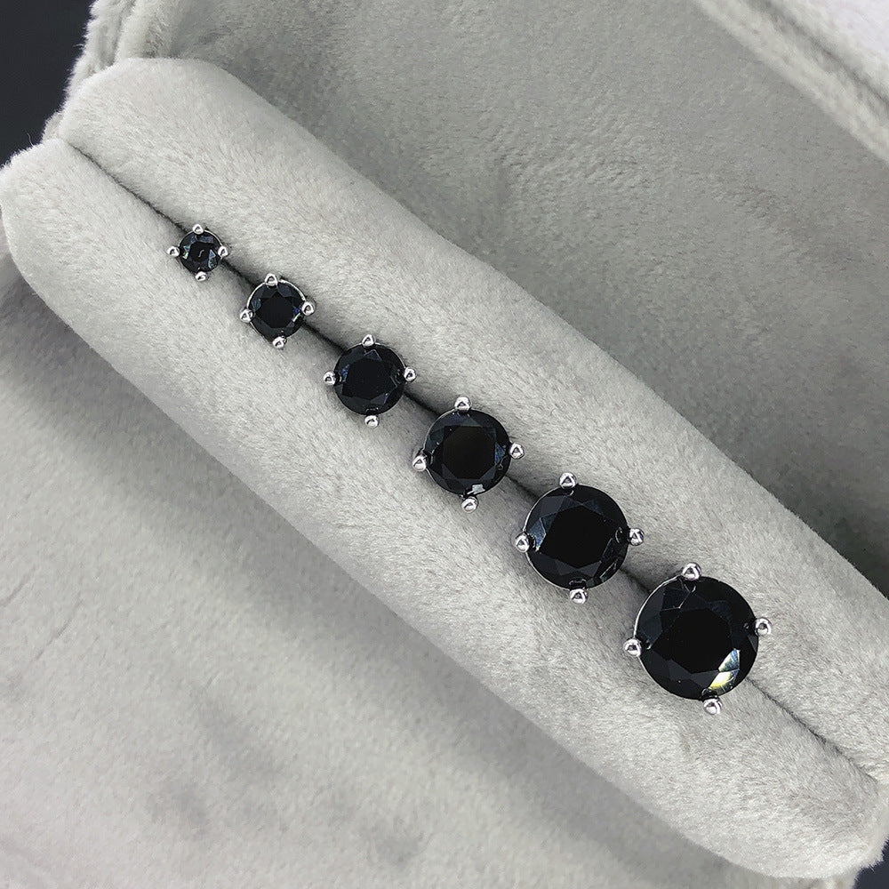 Black Gem Earrings