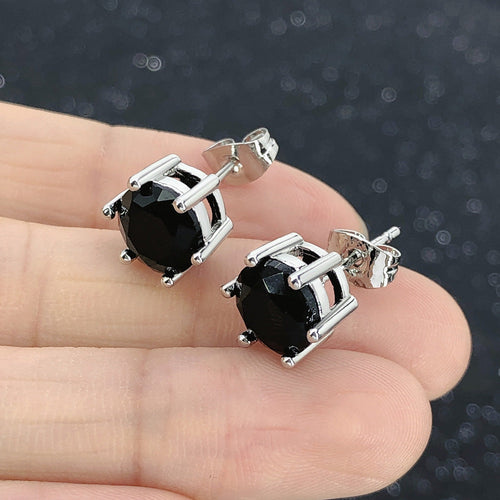 Black Gem Earrings