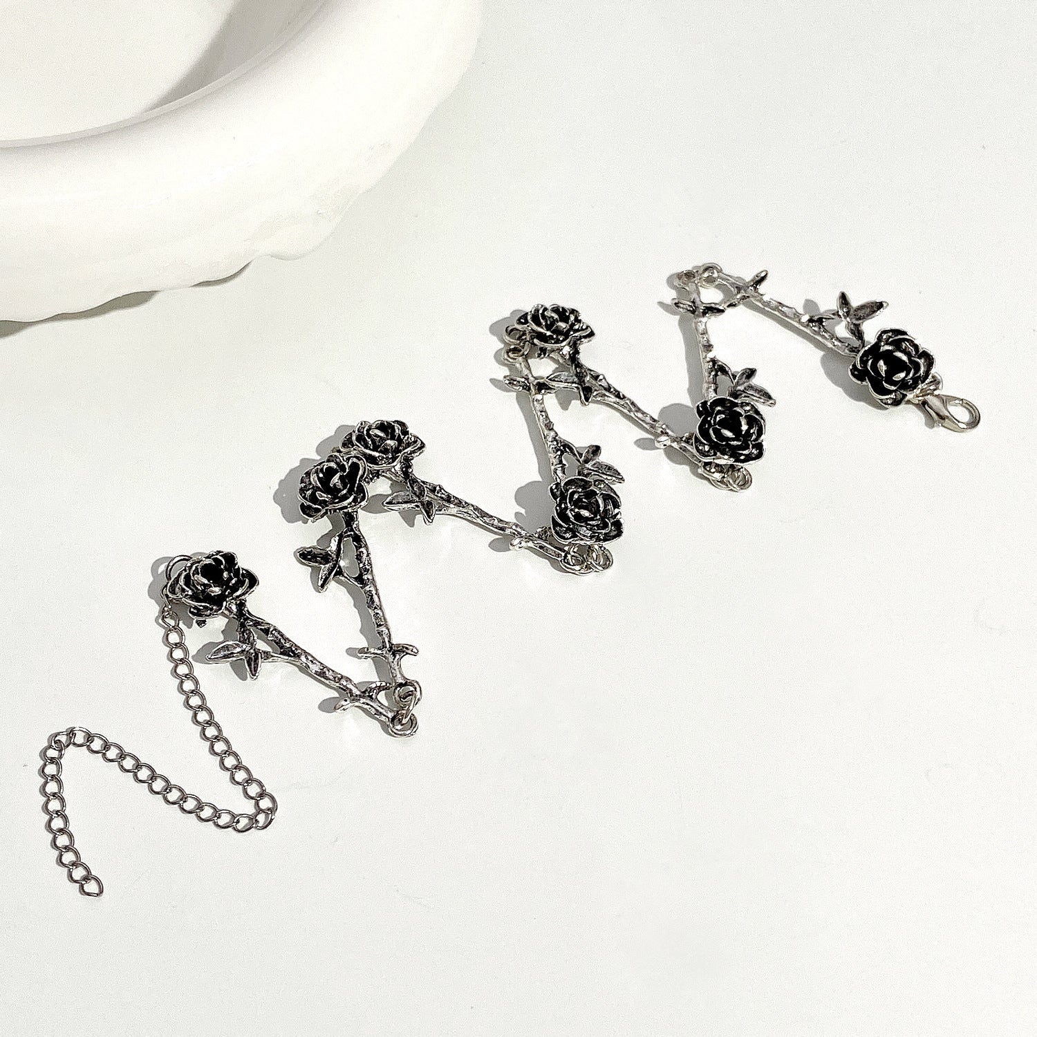Black Gothic Rose Chain