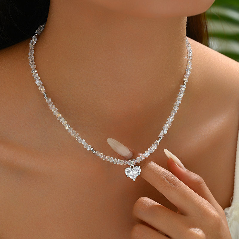 Crystal Heart Chain