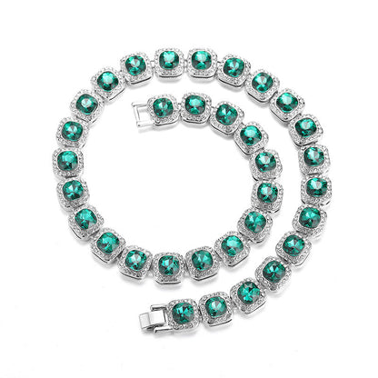 Gemstone Bezel Set Amethyst Tennis Bracelet