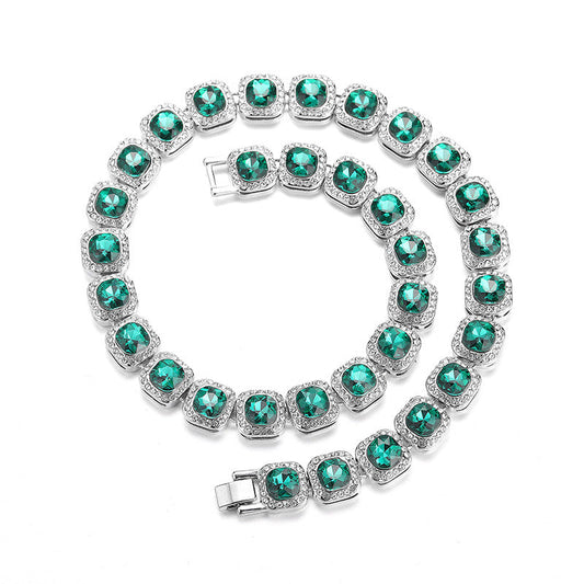 Gemstone Bezel Set Amethyst Tennis Bracelet