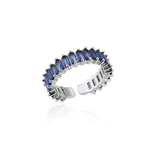 Gemstone Bezel Set Tennis Ring