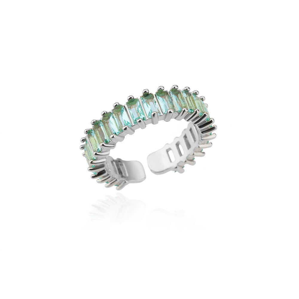 Gemstone Bezel Set Tennis Ring