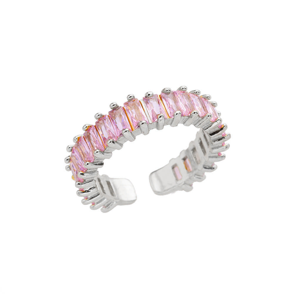 Gemstone Bezel Set Tennis Ring