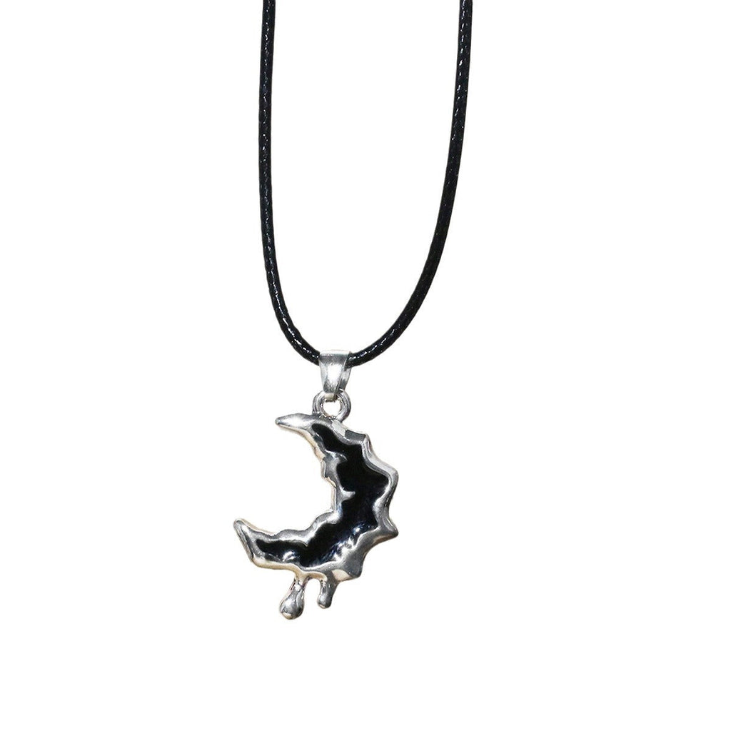 Iced Out Moon Drip Pendant
