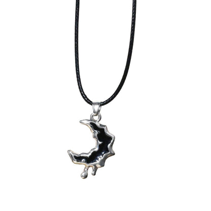 Iced Out Moon Drip Pendant