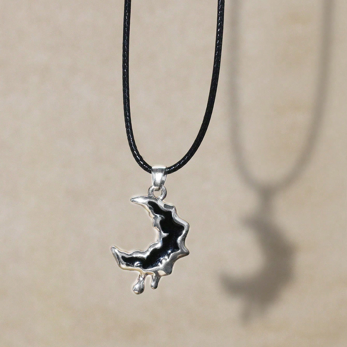 Iced Out Moon Drip Pendant