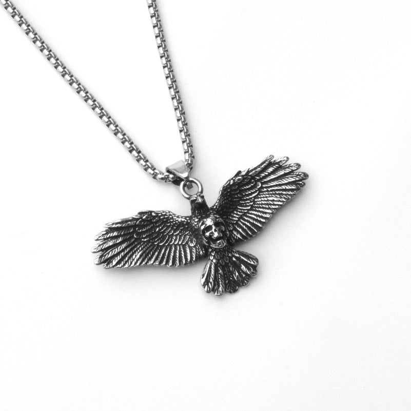 Oxidised Silver Eagle Pendant