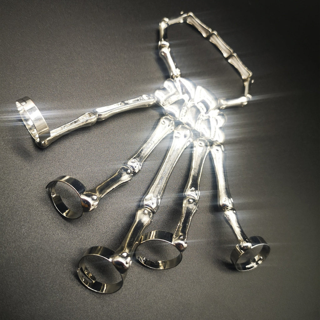Silver Skeletal Hand Accessory