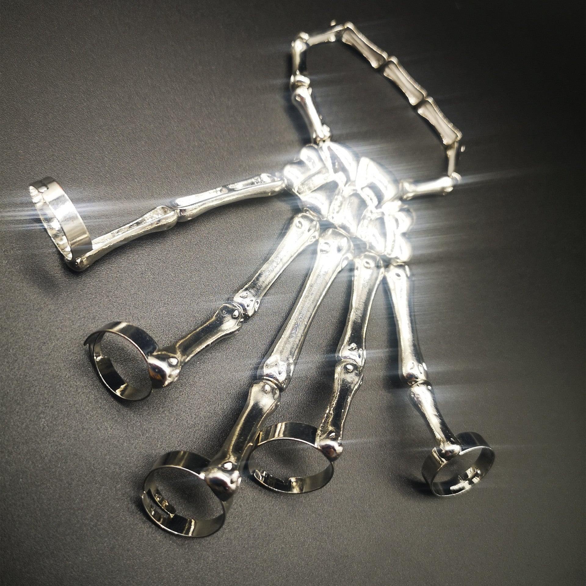 Silver Skeletal Hand Accessory