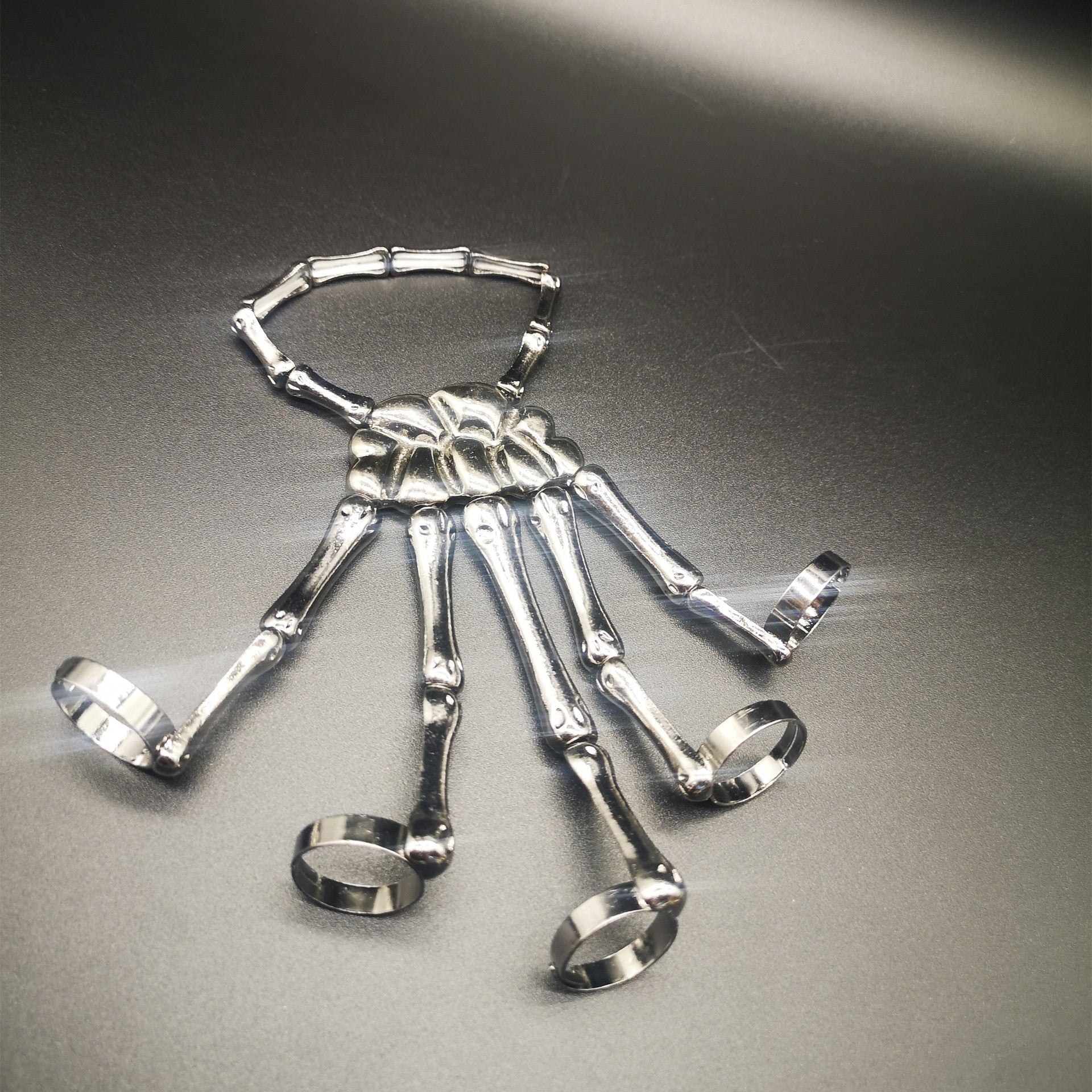 Silver Skeletal Hand Accessory