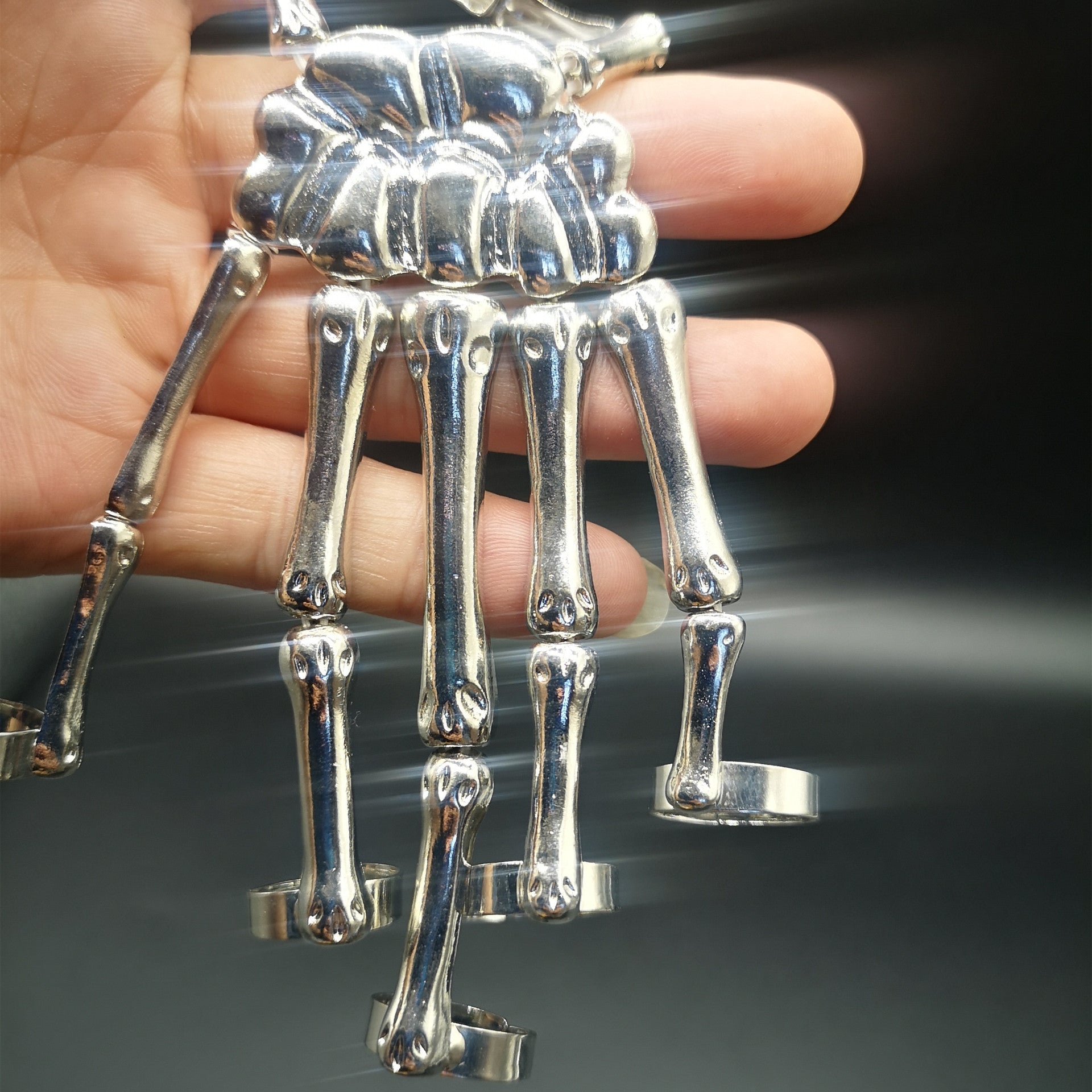 Silver Skeletal Hand Accessory