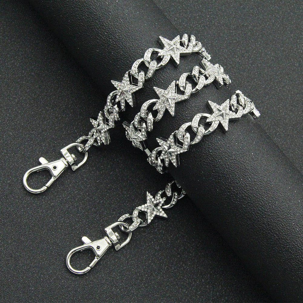 Silver Stars Jean Chain