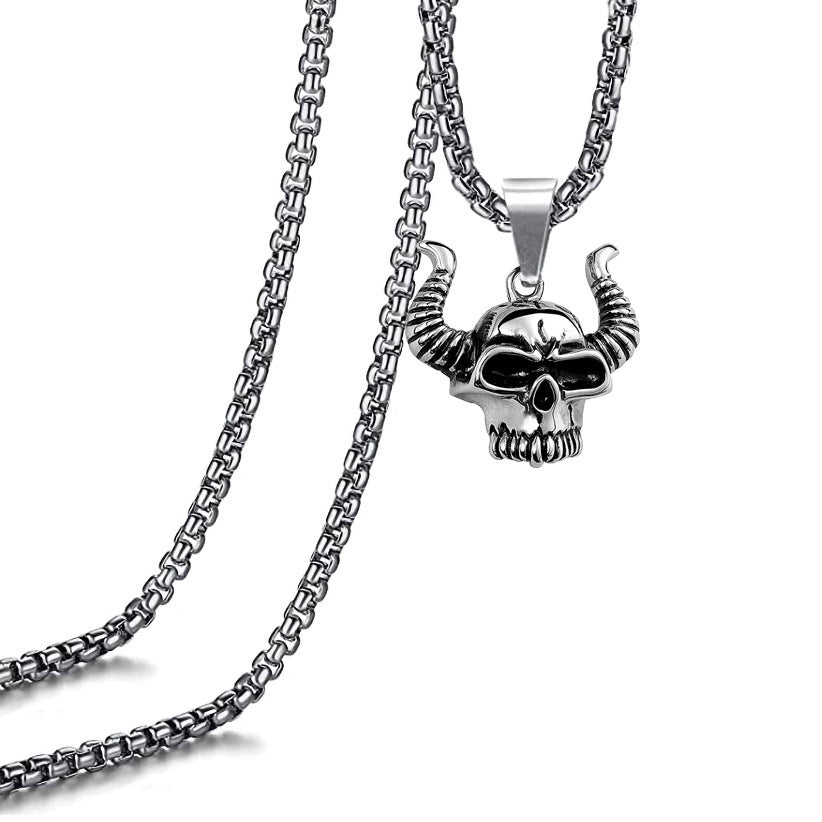 Skull Helmet Viking Pendant