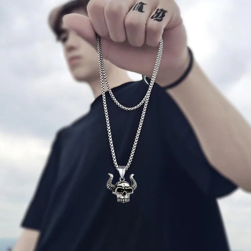 Skull Helmet Viking Pendant