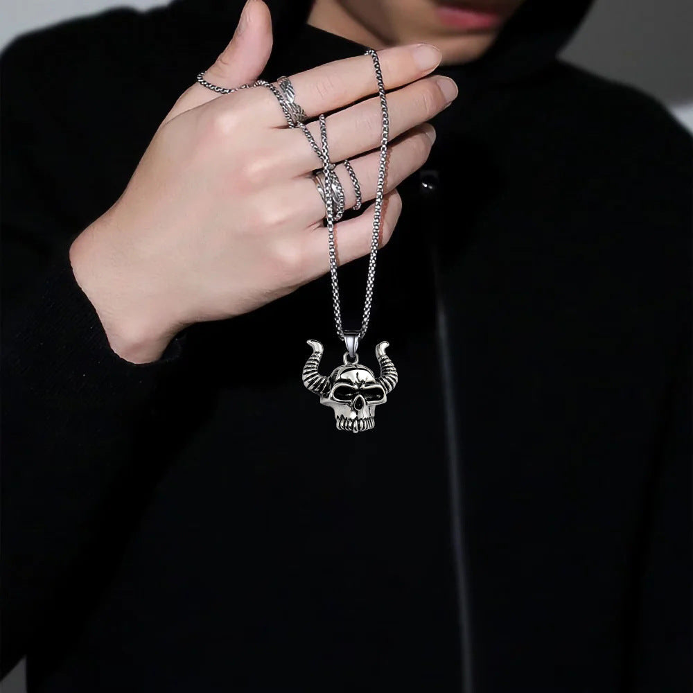 Skull Helmet Viking Pendant